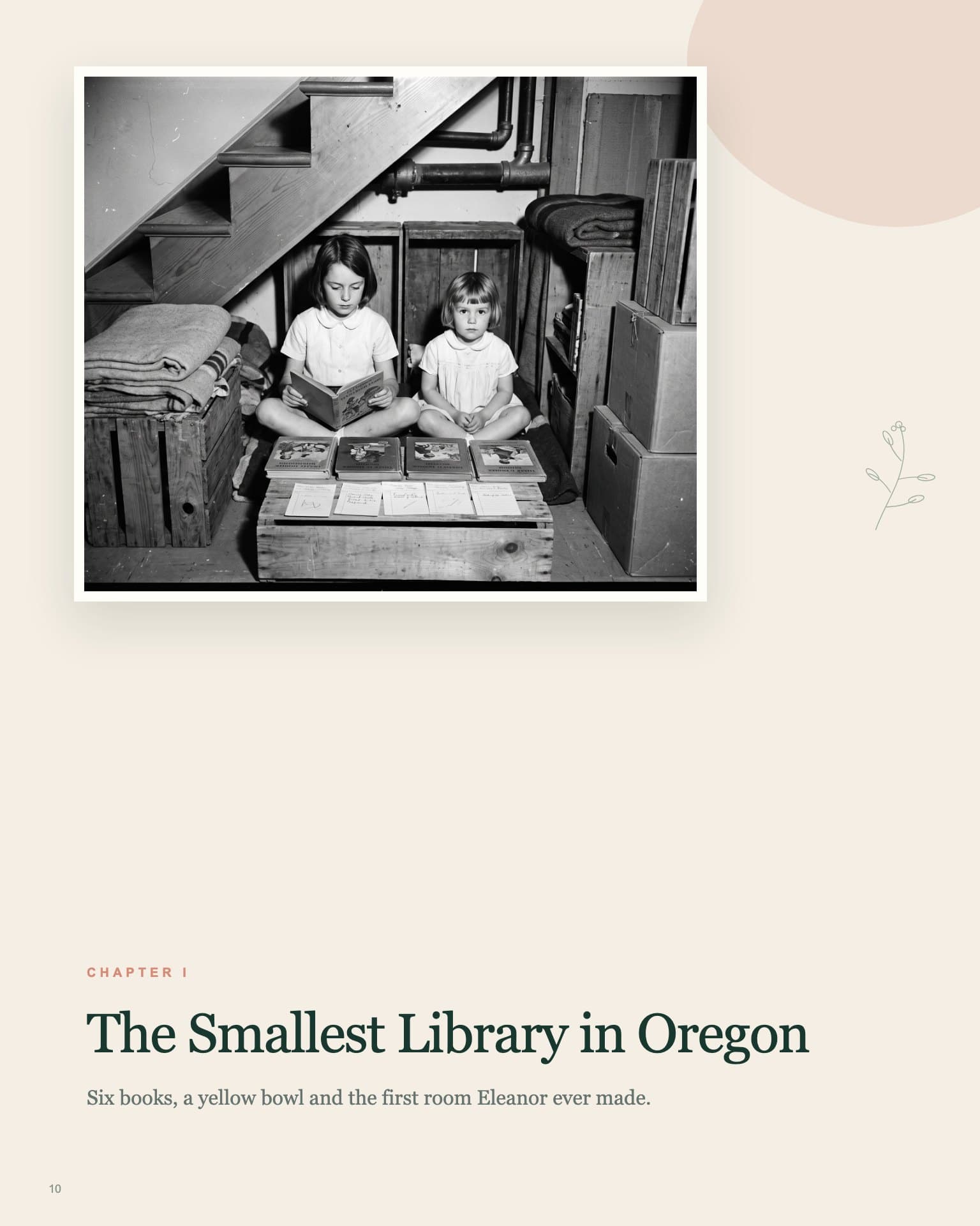 A photographic chapter opening from the sample book