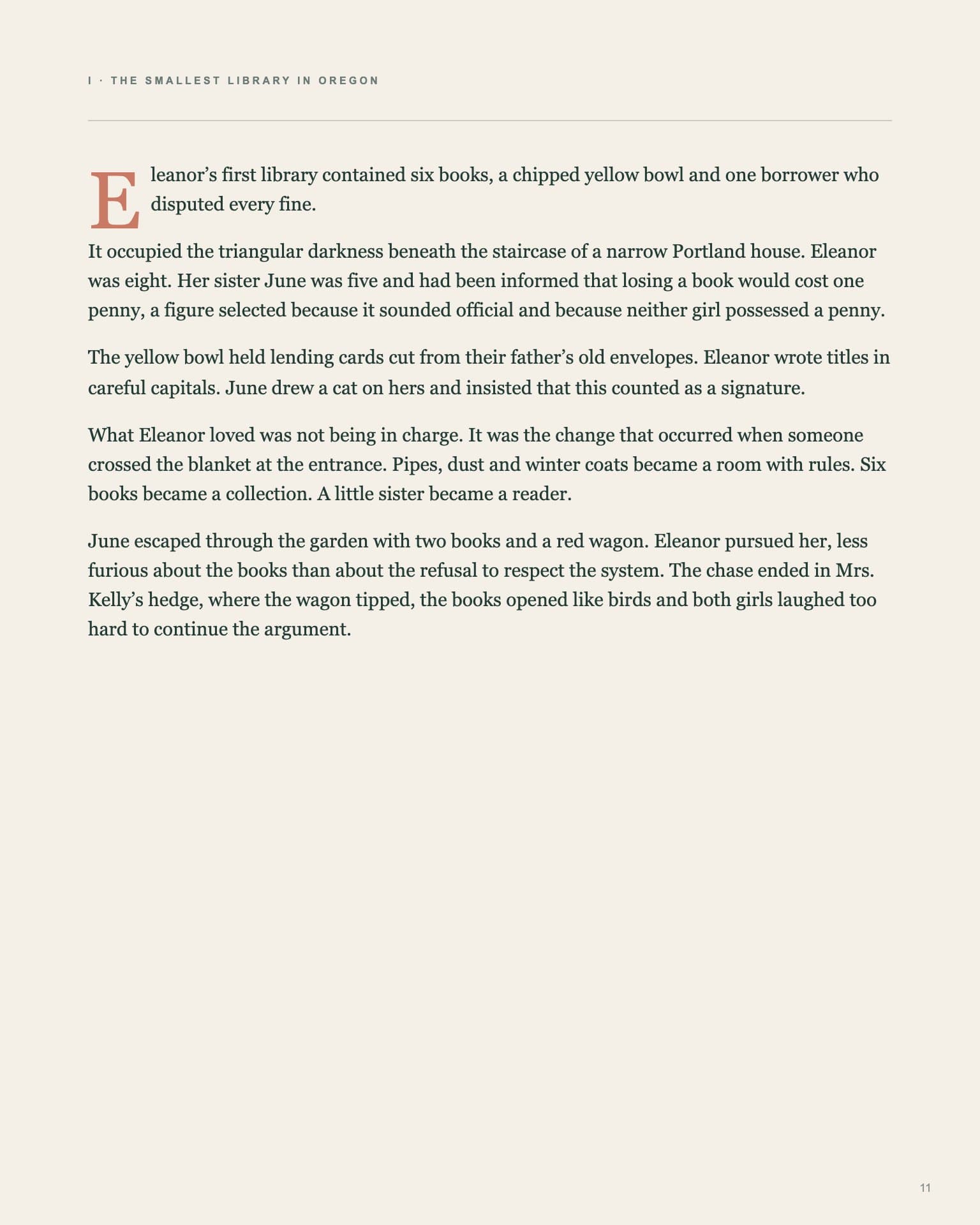 A story page with real readable prose